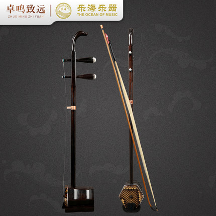 二胡乐器红山玉龙高级专业二胡原木抛光一级东非黑黄檀木胡琴